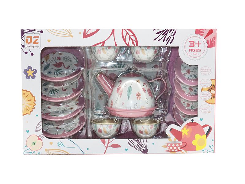Tinplate Tea Set - Flamingo