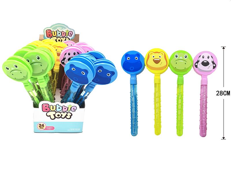 Middle Size Animal Hand Clapper Bubble Stick 24PCS