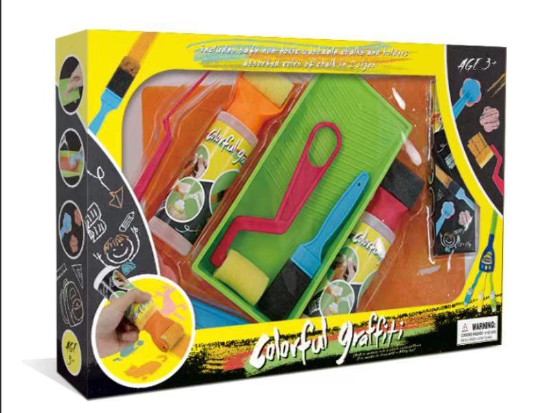 Chalk Colorful Graffiti Set 13pcs(3 Graphics Template)