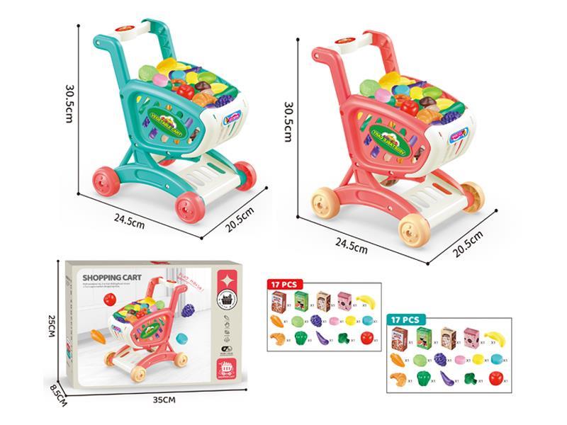 17Pcs Medium Shopping Cart Fruit Snacks