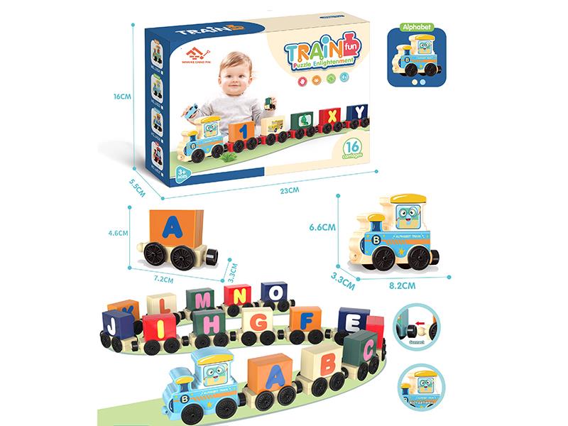 Puzzle Enlightenment Train(Alphabet,16PCS)