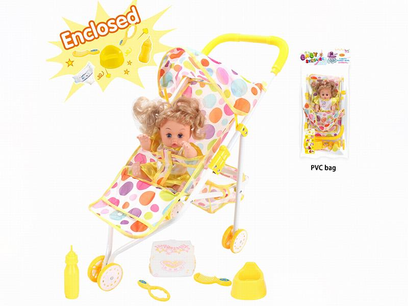 Iron Baby Stroller Toy + 12