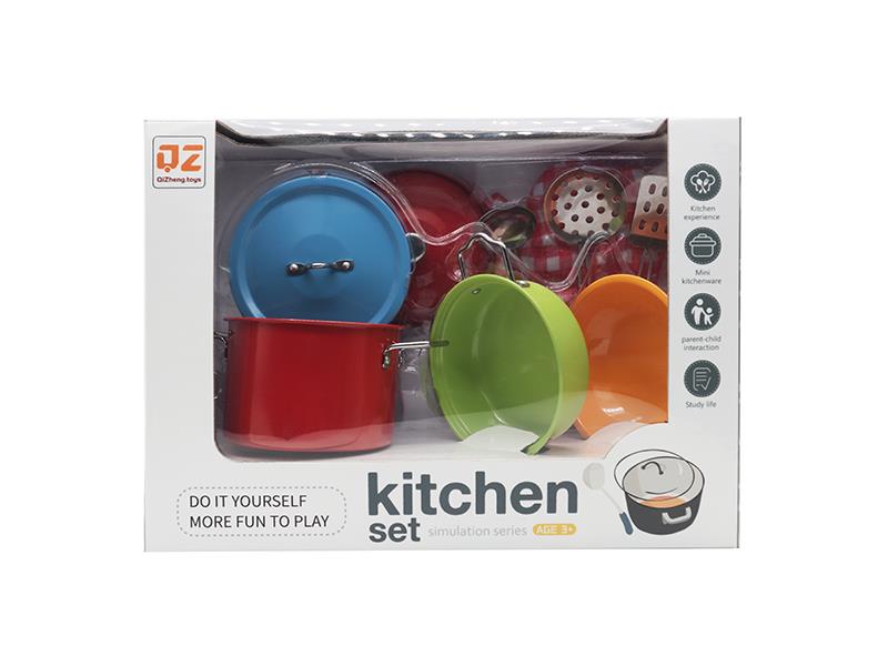 Multicolour Stainless Steel Tableware Toys With Glove