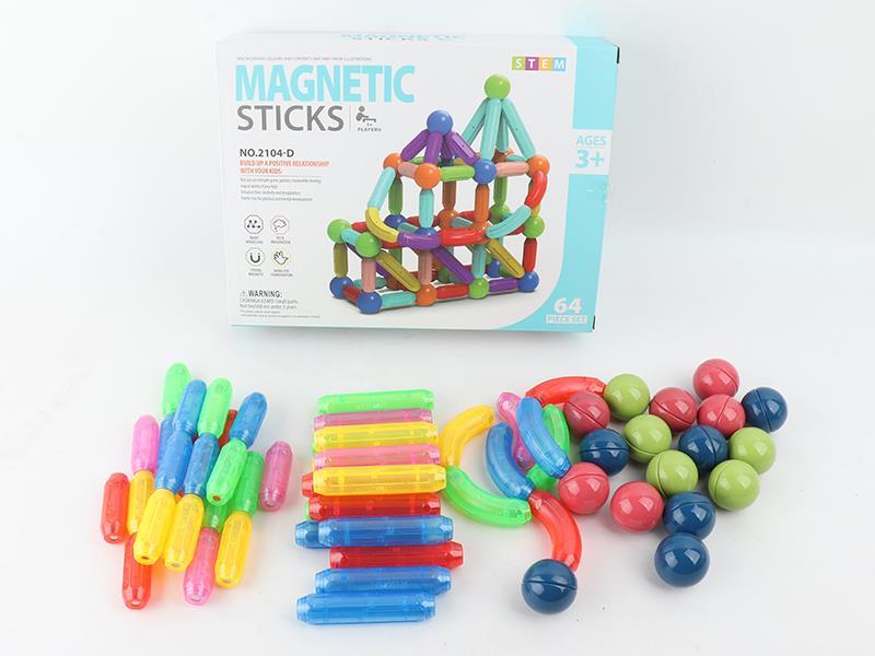 Transparent Magnetic Stick 64pcs