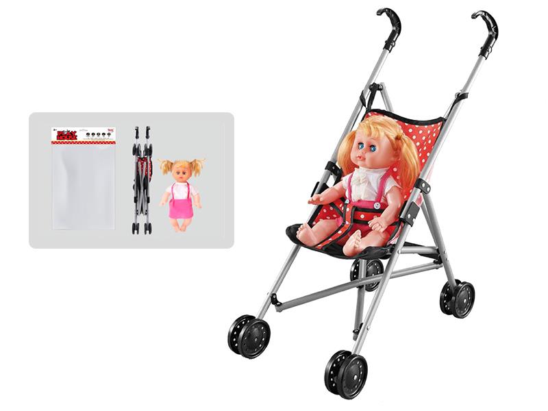 Plastic Baby Stroller Toy + 14