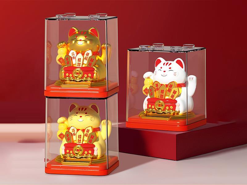 Maneki-Neko Large Solar Ornament