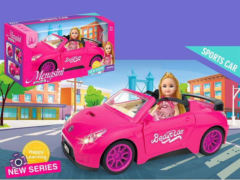 Slide Sports Car With Light And Music + Doll