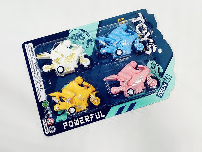 Pull Back Motorcycles 4pcs
