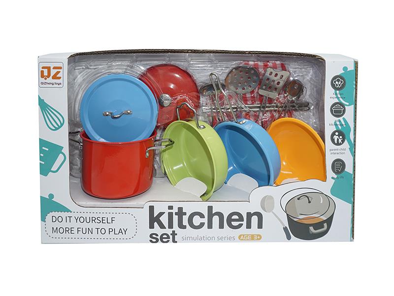 Multicolour Stainless Steel Tableware Toys With Glove