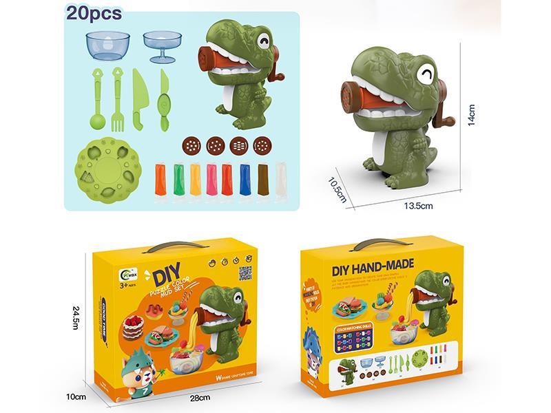 Dinosaur Noodle Maker DIY Color Clay Set