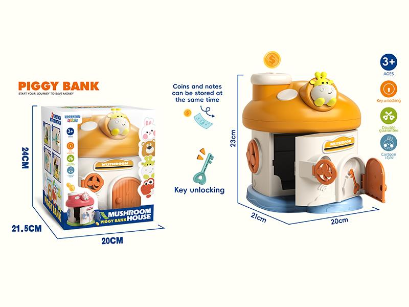 Giraffe Mushroom House Piggy Bank