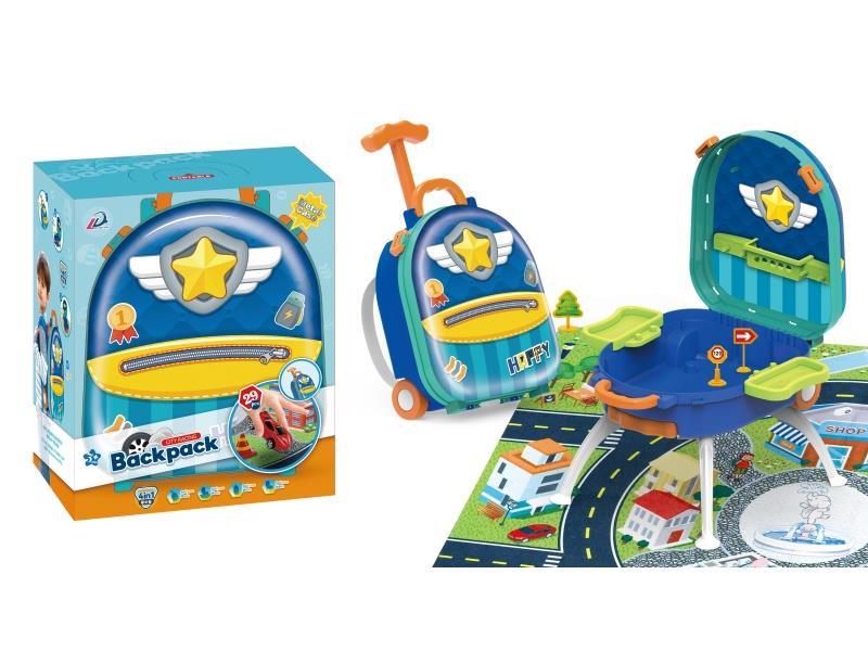 4-In-1 Hand-Held Trolley Alloy Backpack Set For Parking Lot