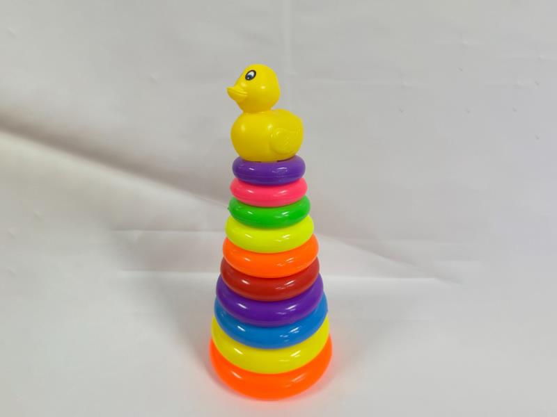 Duckling Rainbow Tower Jenga Loop 10 Layers