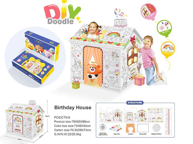 DIY Doodle Birthday House
