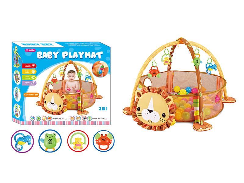 Baby Fitness Blanket With 12 Ocean Balls(Lion)