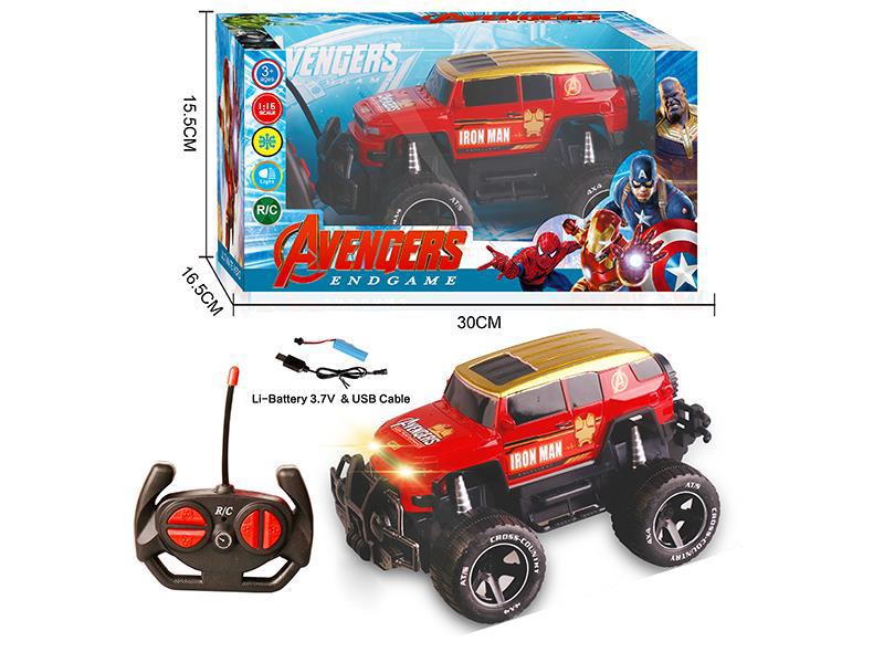 27Mhz 1:16 4-Channel Remote Control Iron Man Land Cruiser Off-Road Vehicle With Lights(Included Batteries)