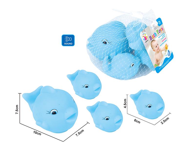 Cute Pufferfish Kids Bath Toy Set
