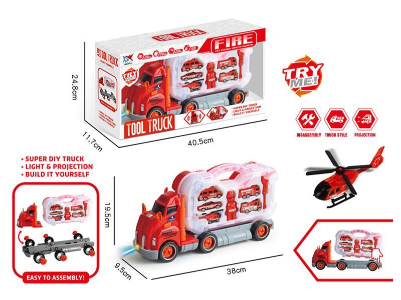 DIY Fire Truck With Light And Music Projection