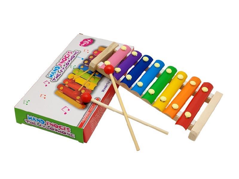 A Wooden 8-Tone Hand-Cranked Piano