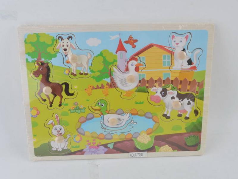 Wooden Farm Animal Puzzle Board