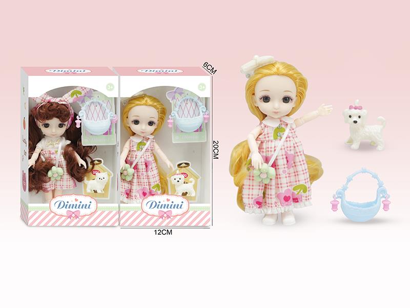 6 Inch Joints Body Boutique Doll With Cute Pet Set