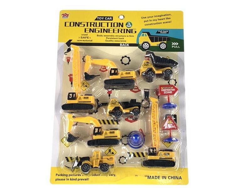 Pull Back Engineering Truck Set