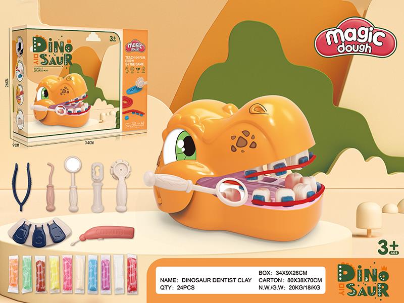 Dinosaur Dentist Color Clay Set