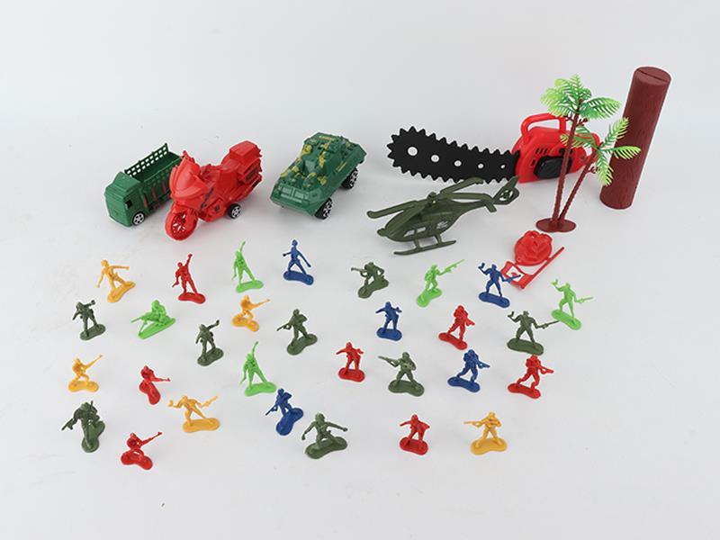 38PCS 4.5Cm Military Set