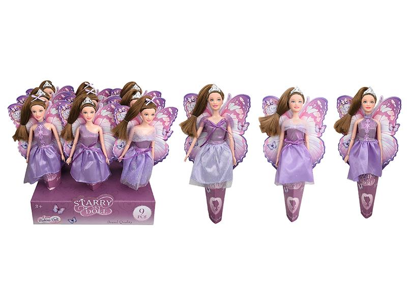 Purple Flower Fairy Princess Doll 9PCS