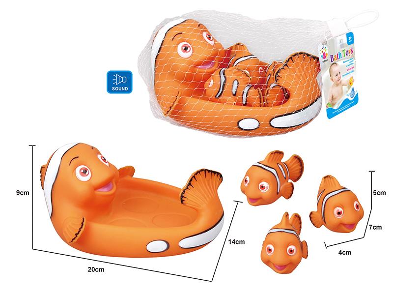 Cute Goldfish Kids Bath Toy Set