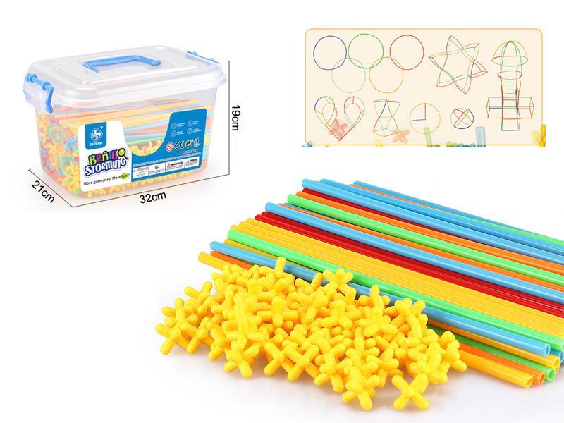 500PCS 25cm Straw Splicing Block