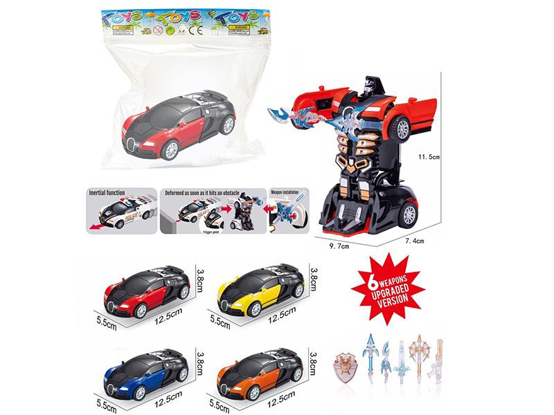 Friction Crash Deformation Bugatti Racing Car 1PCS