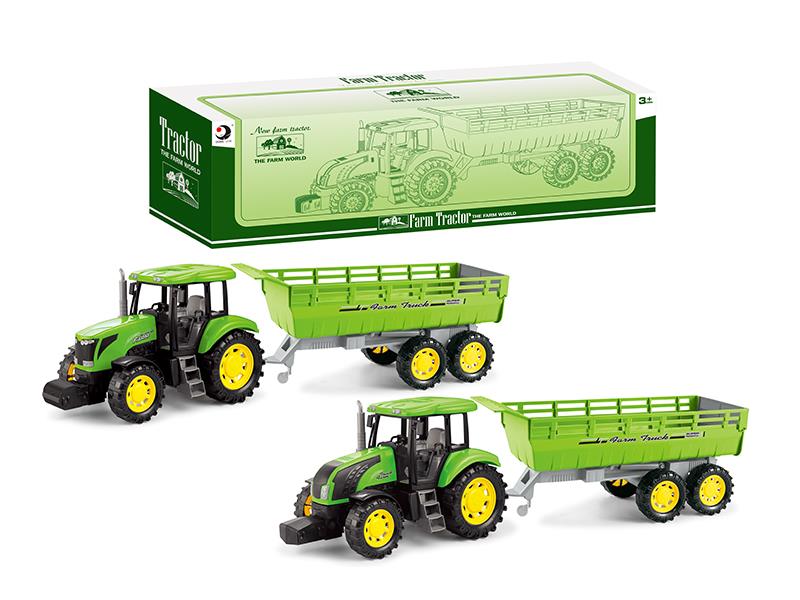 Friction Farm Tractor With Tailer
