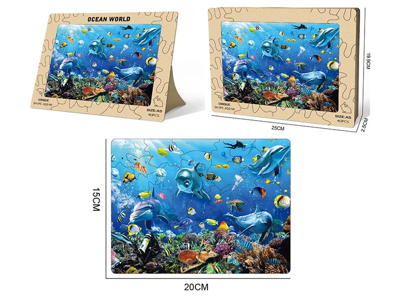 100pcs Wooden Puzzle - Ocean World