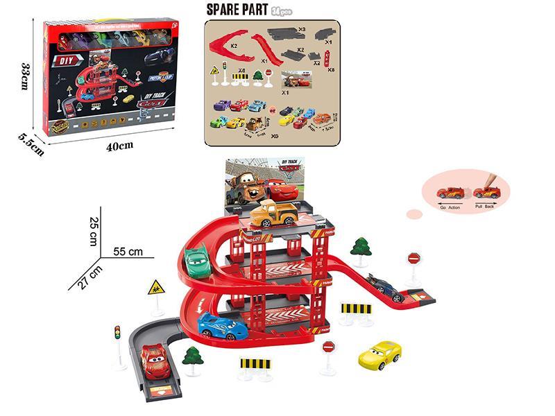 Cars Parking Lot Track Set 34PCS