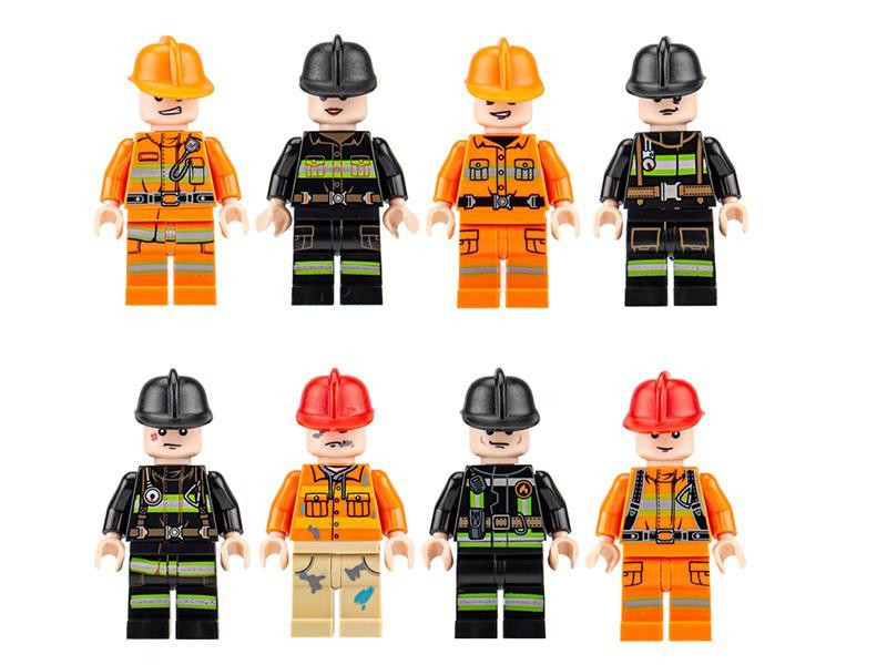 Firemen Building Block Doll