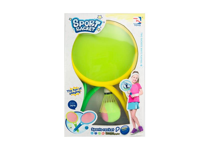 Sport Racket + Badminton + Sticky Ball