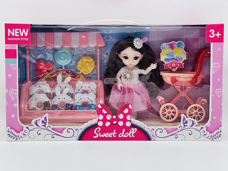 6 Inch Doll Dessert Shop Scene Set