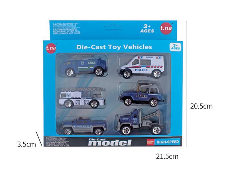 Slide Alloy Police Car