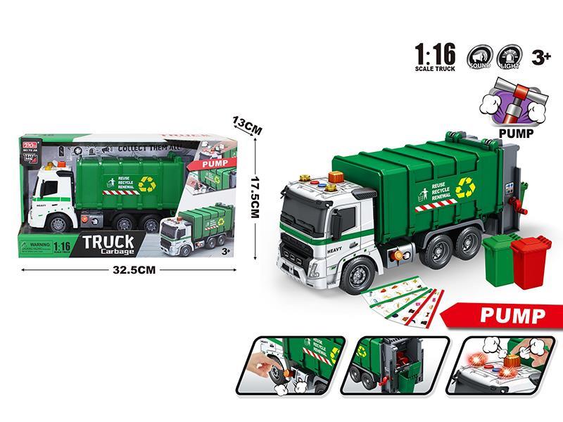 1:16 Friction Rubbish Car(Garbage Classification, Pumping Function)