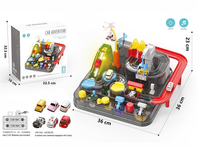 6 Buttons Car Adventure Transparent Version With 3 Cars (Acousto-Optic Version)