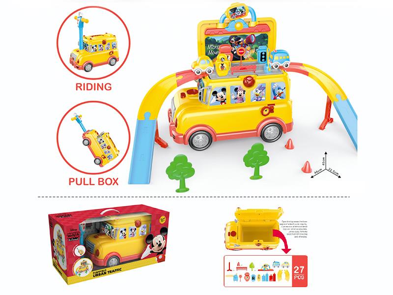 Mickey Funny Bus Urban Traffic Set