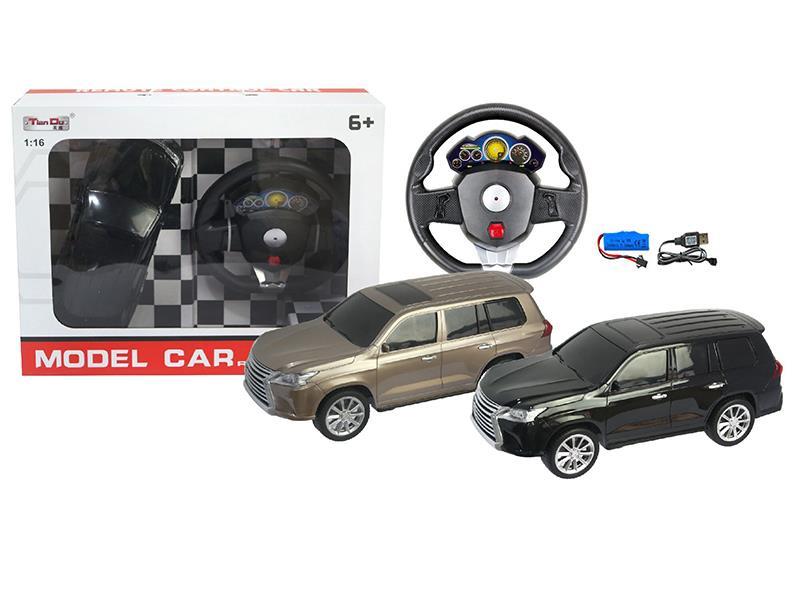 A 1:16 Scale Simulation Of A New Lexus Remote Control Car With Lights And A Regular Remote Control