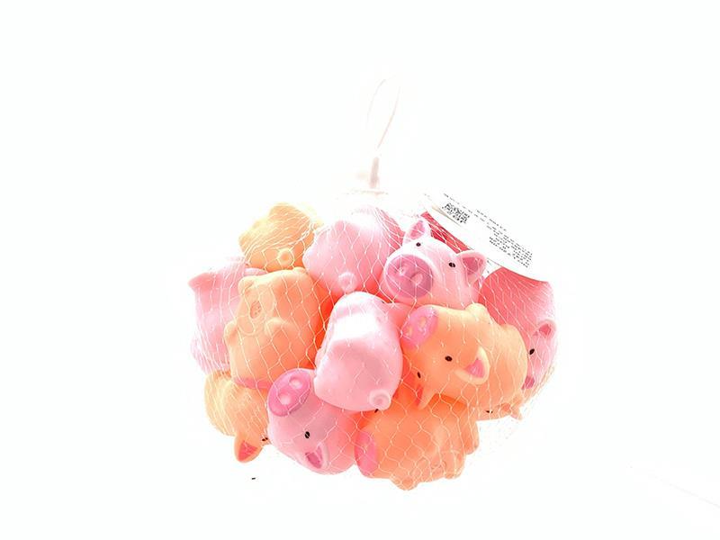 24pcs Vinyl Pig Bath Toyd