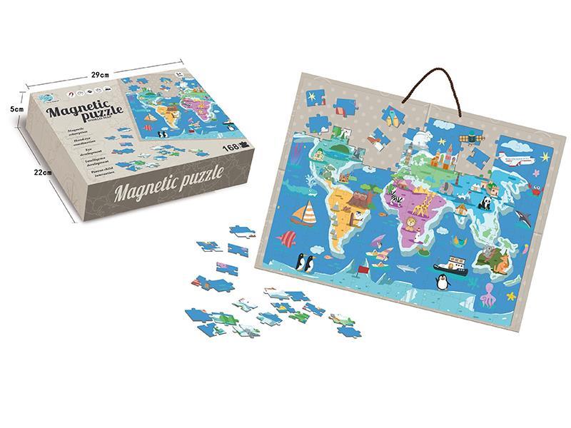 Magnetic Puzzle Of The World Map
