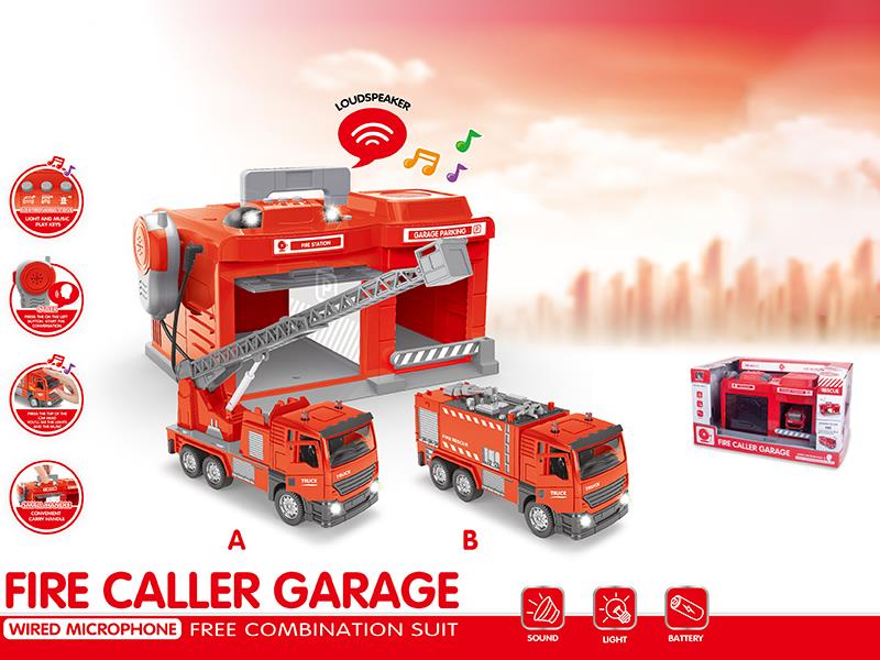 Fire Control Series Caller Garage 1:32 Alloy Open Door Car