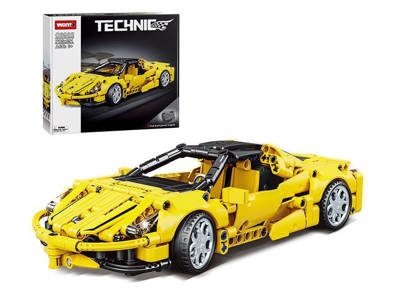 Pull Back Ferrari Sports Car Building Blocks 391pcs