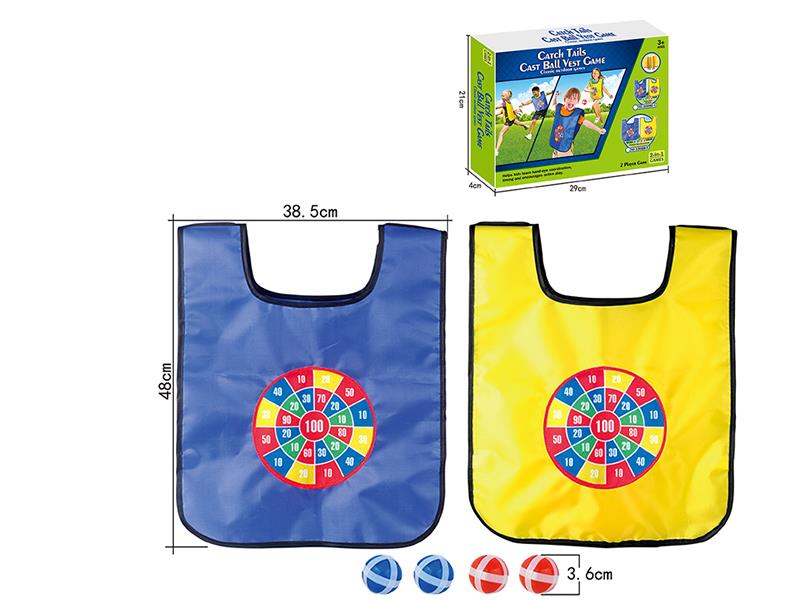 Catch Tails & Cast Ball Vest Game 2 In 1 Classic Outdoor Games