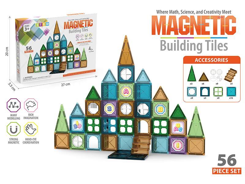 Magnetic Tiles Building Blocks 56pcs
