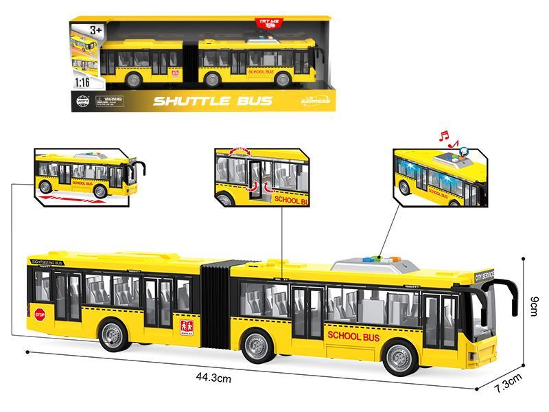 1:16 Friction Double Festival  Bus (Opening Door,Light & Sound)
